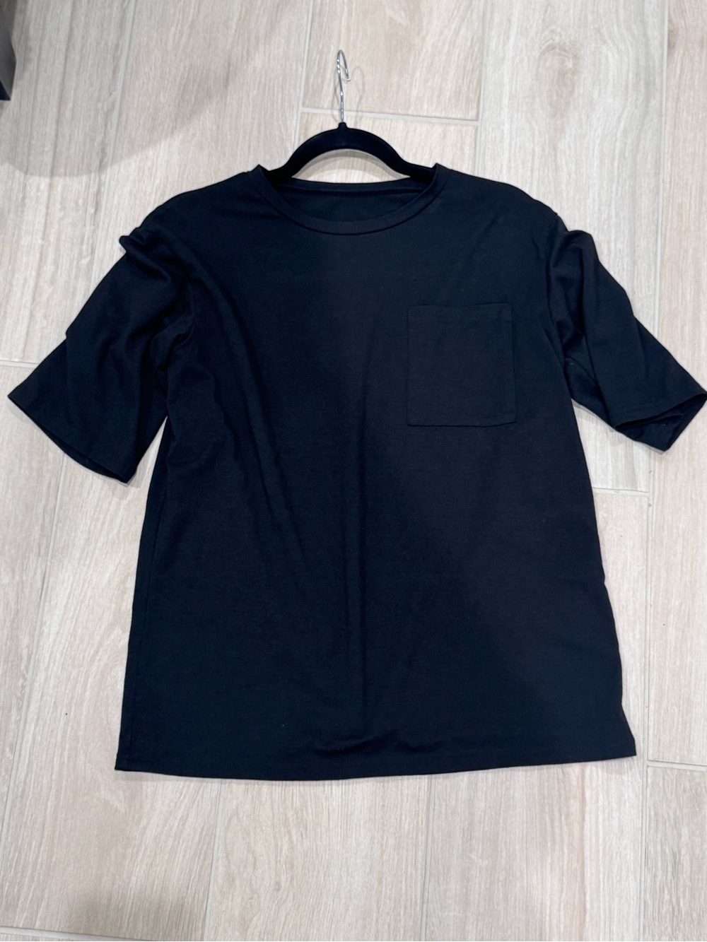 Women’s Black Pocket Crewneck T-Shirt